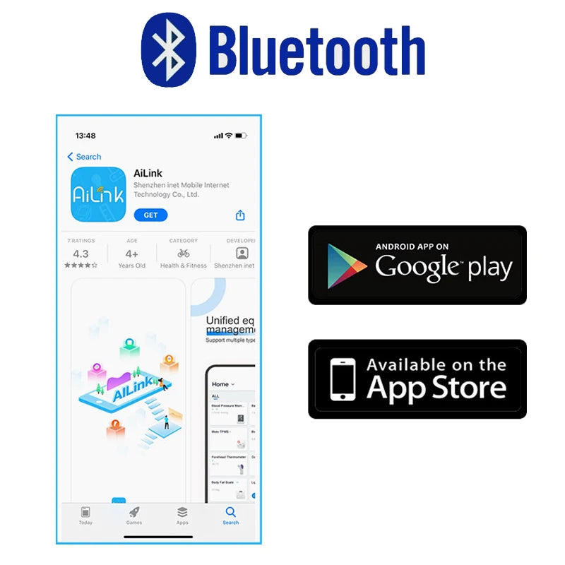 Resoxy Pulse Fingertip Oximeter Heart Rate Blood Oxygen Saturation Monitor TFT Display For Android Apple Apps Bluetooth Oximeter