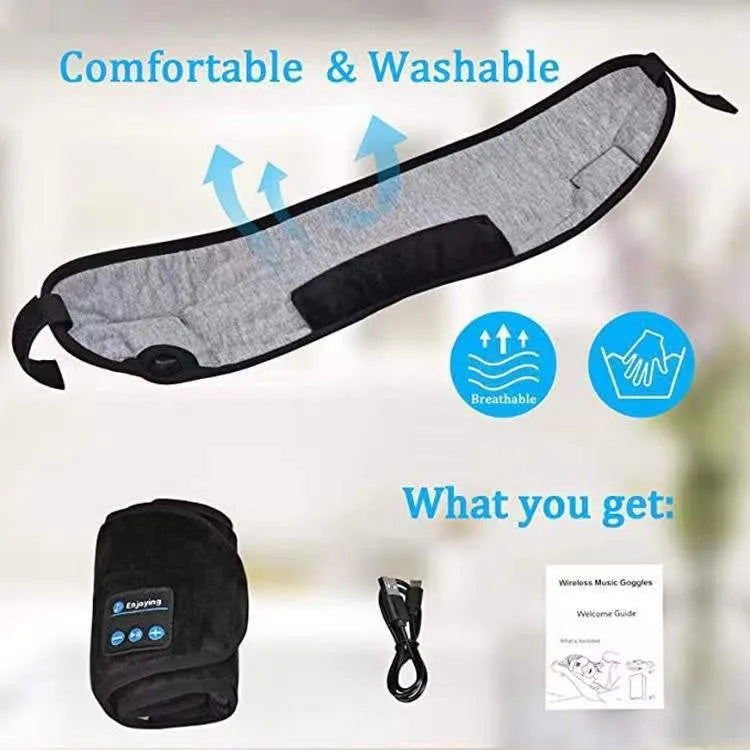 Bluetooth Sleep Eye Mask with Wireless Headphones - Breathable 3D Design Tidesmit
