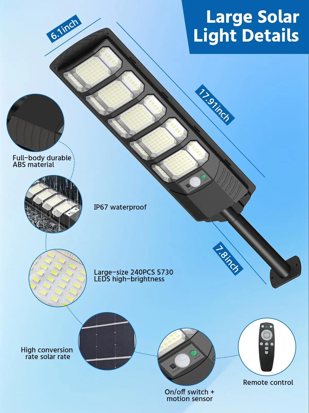 20000000LM Outdoor Solar LED Lights Ultra Bright Solar Induction Wall Lamp IP67 Waterproof Solar Garden Lamp Spotlights