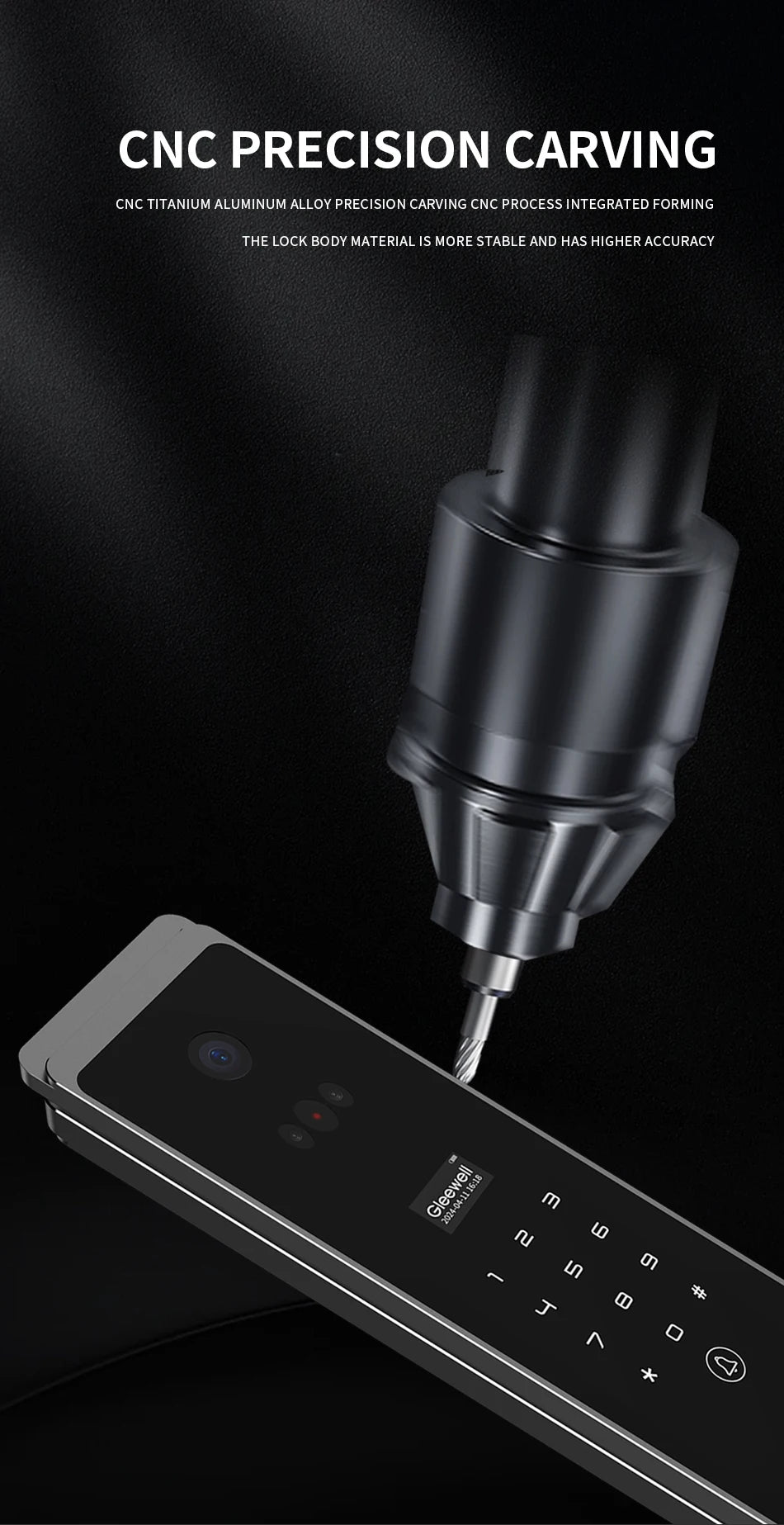 3D Palmar Vein Smart Door Lock Tuya U Smart Go Security Camera Intelligent Biometric Fingerprint And Face Recognition Smart Lock