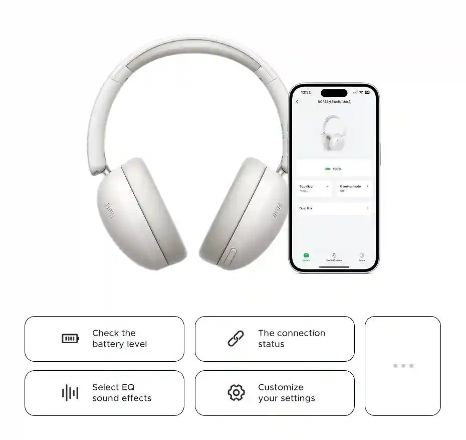 Tidesmit Wireless Headphones: 80H Playtime HiFi Over-Ear Bluetooth Audio Tidesmit