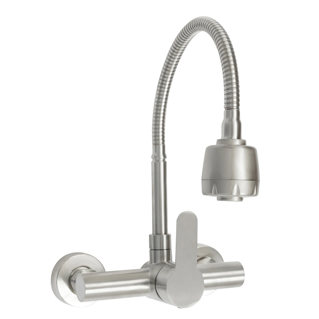 360° Rotatable Faucet with 2 Water Modes, Wall Mounted Kitchen Faucet, Hot and Cold Water Tap for Kitchen Bathroom