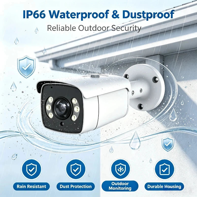 Psennikow Dual Light POE Metal Bullet IP Smart Camera Waterproof Outdoor Full Color Night Vision AI Human Audio Security Camera