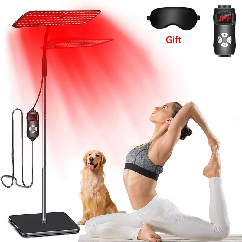 Near Infrared Light Panel 660nm 850nm Red Light Lamp With Timer Face and Body Home Use Relief Pain Device with Adjustable Stand