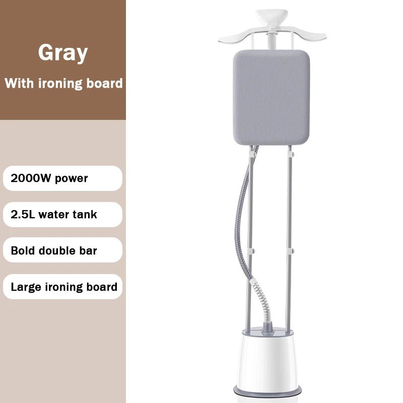 Tidesmit 2000W vertical hanging garment steamer featuring an adjustable steam head for efficient wrinkle removal
