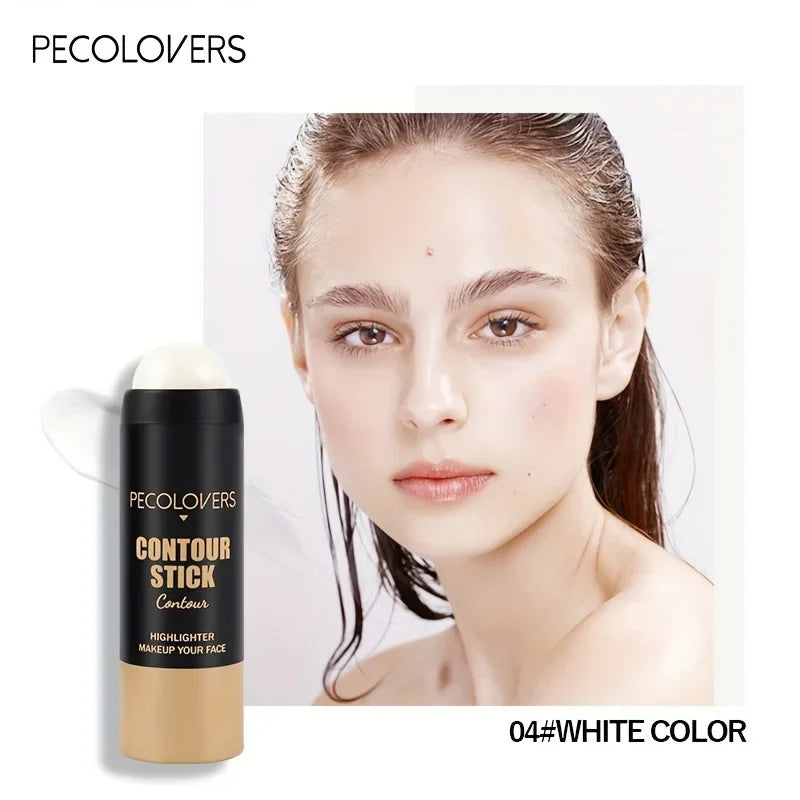Tidesmit face makeup highlighting bronzer stick for contouring and brightening showing product texture close-up