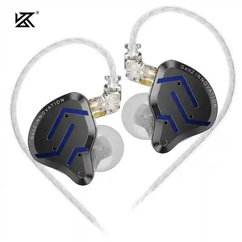 KZ ZSN Pro 2 In-Ear Monitors: Hybrid Dual Driver HiFi Audio ZSNPro2 Black NOMIC China Mainland Tidesmit