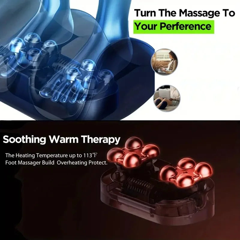 Electric Foot Massager with Shiatsu Kneading & Heat Therapy | Tidesmit Relaxation Treatment Tidesmit