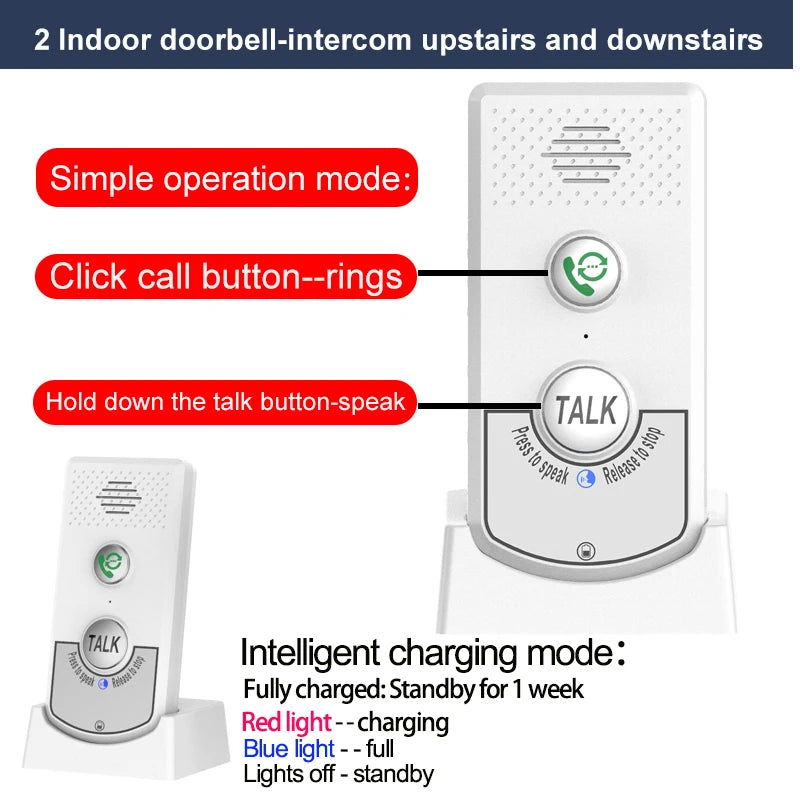 1000m wireless Intercom Doorbell Audio Door Phone Door Ring
