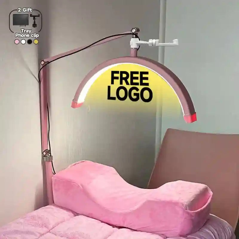 Half-Moon LED Beauty Light - Adjustable Table Lamp for Lash Artists Tidesmit