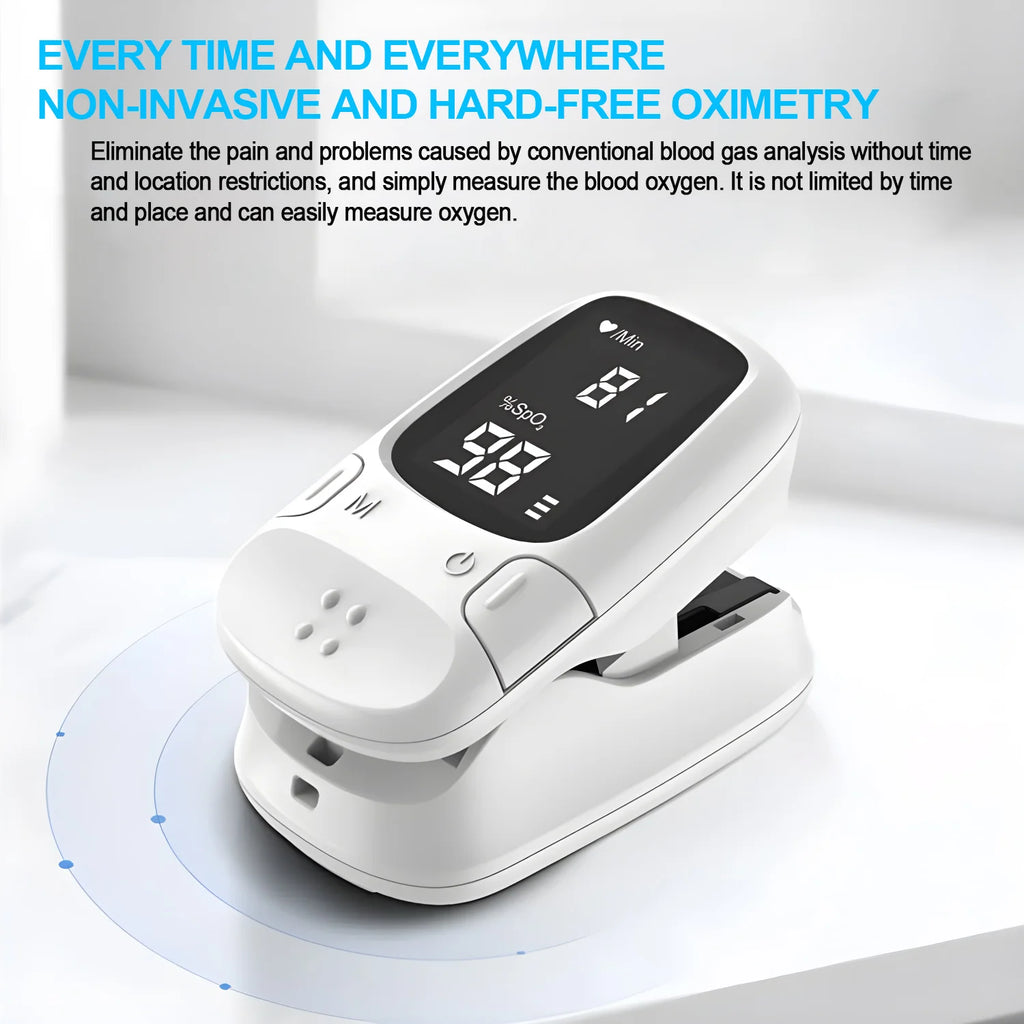 Fingertip Pulse Oximeter SpO2 Monitor Oxygen Saturation Monitor Pulse Rate Measuring Gauge Device Heart rate monitor