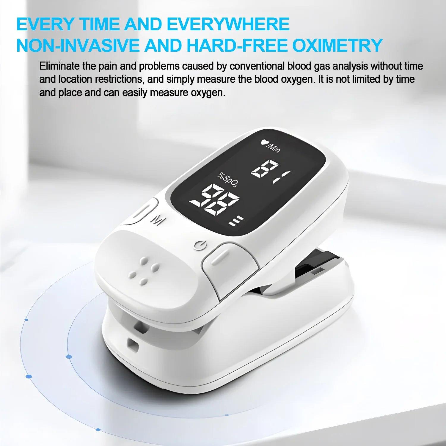 Fingertip Pulse Oximeter SpO2 Monitor Oxygen Saturation Monitor Pulse Rate Measuring Gauge Device Heart rate monitor