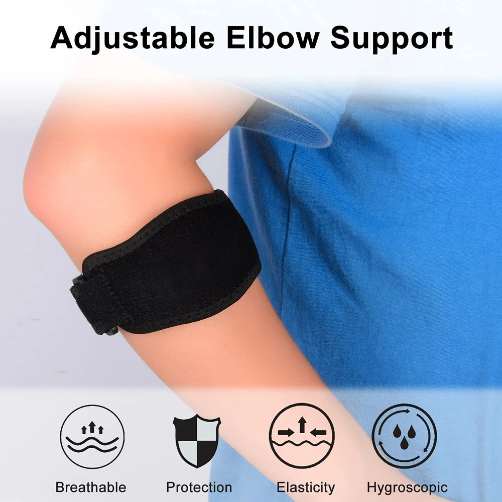 1 PCS Tennis Elbow Brace for Tendonitis, Forearm Brace Support Band with Compression Pad and Elbow Strap Wrap for Golfers Unisex