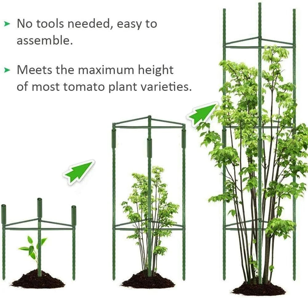 Tomato Cage, Up To 51 Inches Of Plant Stakes Vegetable Grids Assembled For Garden Climbing Plants Vegetables Flowers