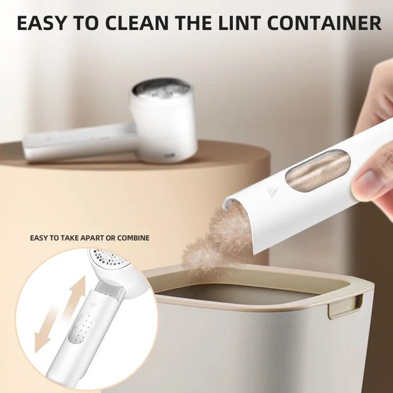 Tidesmit 6-blade USB rechargeable fabric shaver with LED display for efficient garment lint and fuzz removal