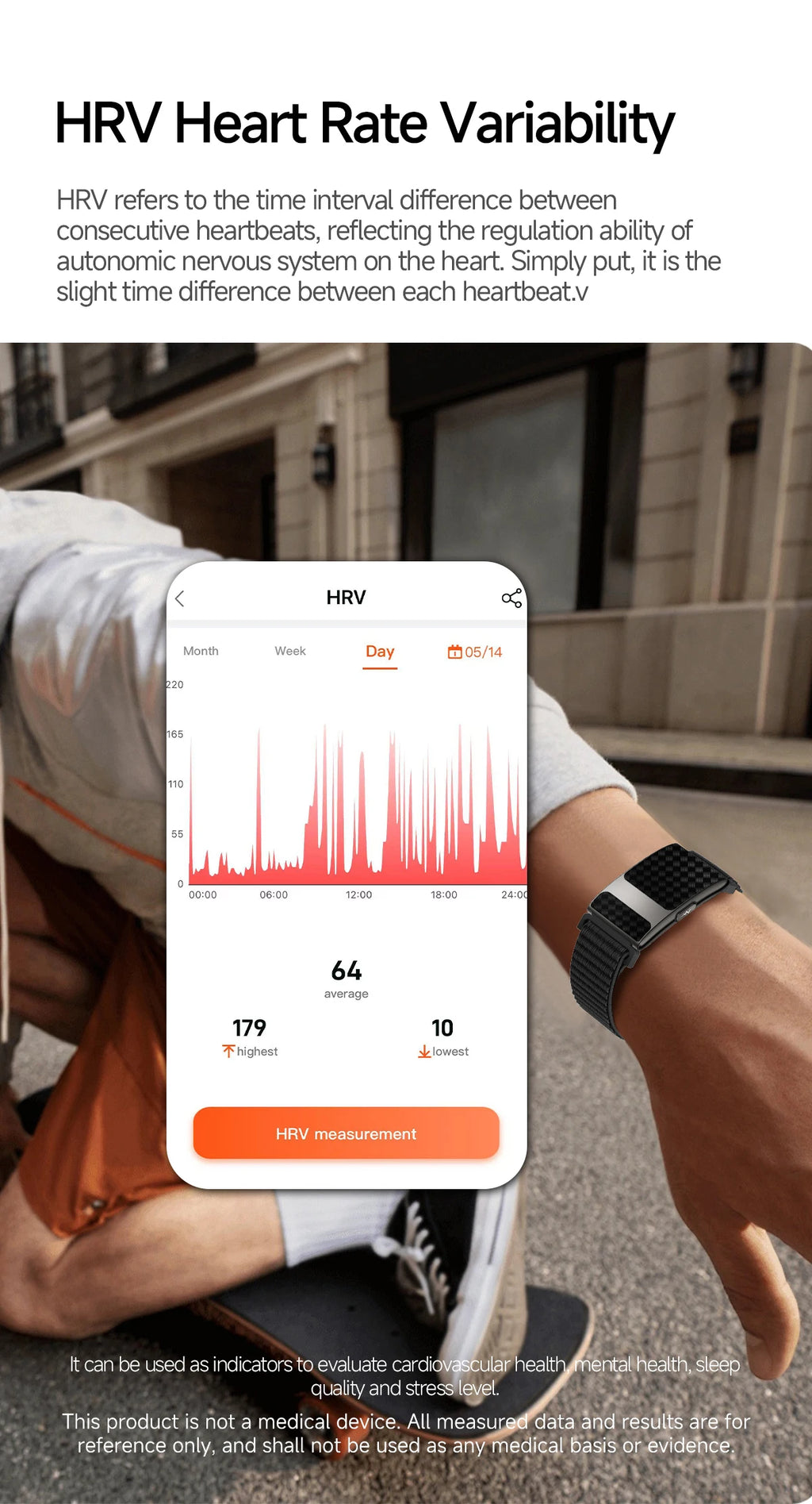 VWAR FLOW ECG Smart Fitness Bracelet Heart Rate Blood Oxygen Sleep Monitor Body Temperature Stress Tracker Women Men Health Band