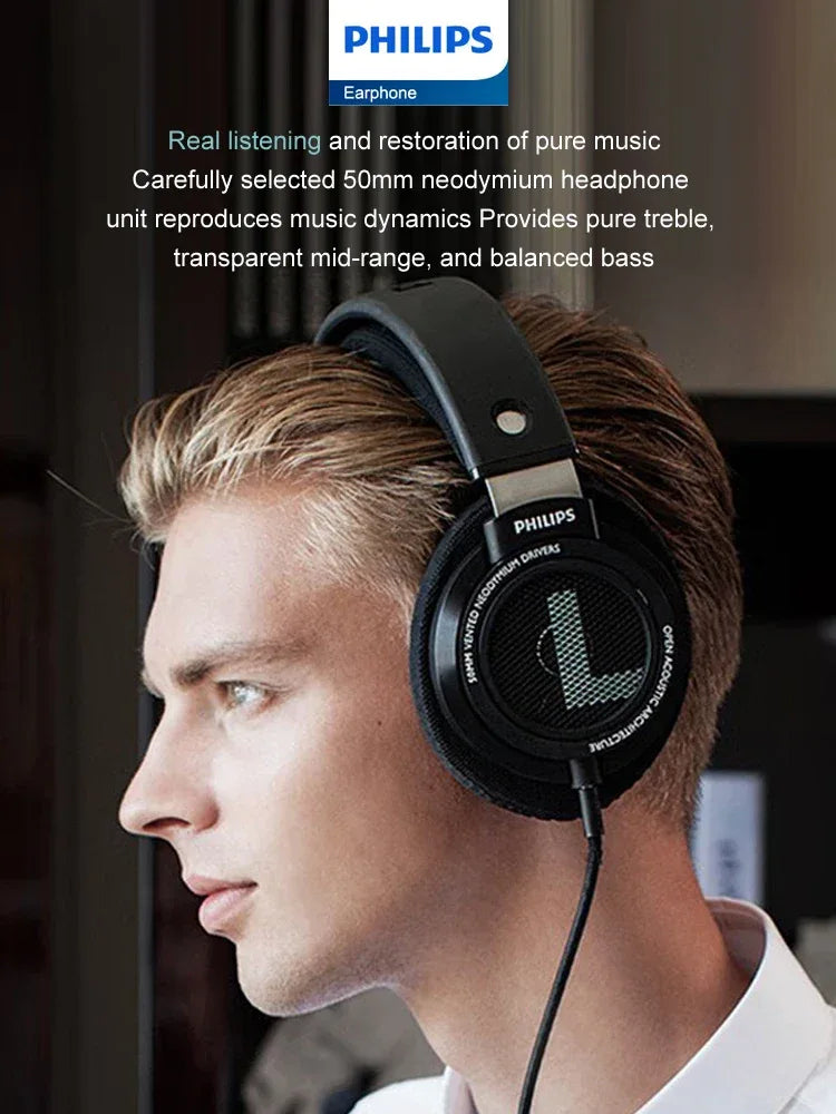 Philips SHP9500 HiFi Open-Back Wired Headphones by Tidesmit Tidesmit