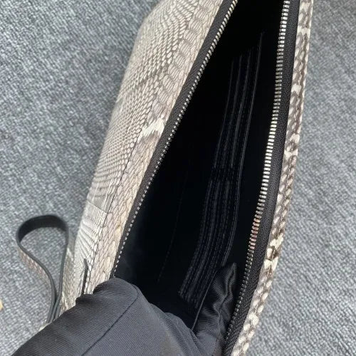 2024 New Snake Leather Men's Clutch Bag Busienss Large Capacity Envelope Bag Leisure Real Leather Clutch For Man 45