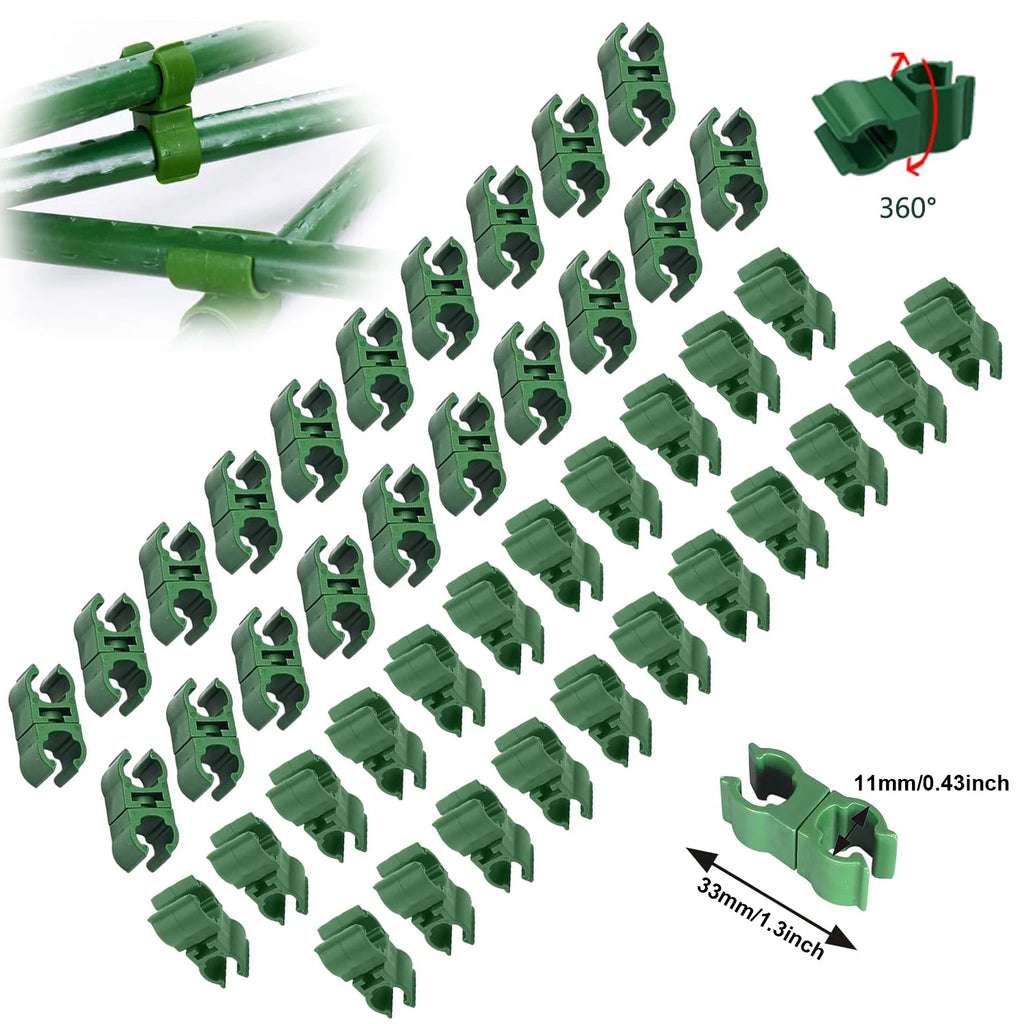10-Pack Plant Support Universal Plastic Clips 8/11/16/20mm Diameter Fasteners Adjustable Accessories Adjustable Plant Clips
