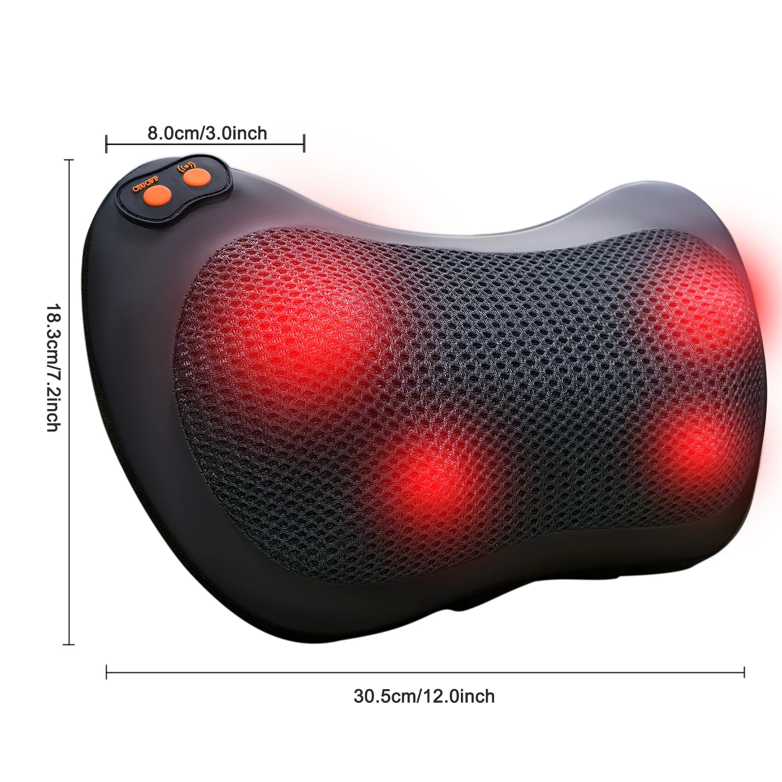 Electric Neck and Back Massager with Heat Therapy - Deep Tissue Relief Massage Cushion Tidesmit