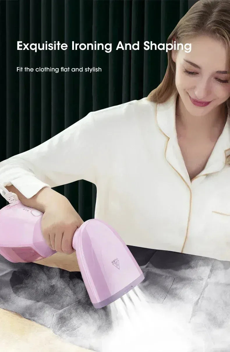 Tidesmit 1500W Handheld Garment Steamer 280ml EU Plug Pink
