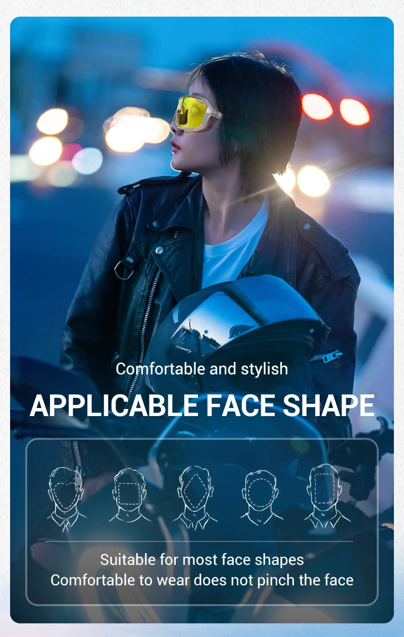 SCVCN New Yellow Polarized Night Cycling Sunglasses Bike MTB Motorcycle Glasses Outdoor Sports Fishing UV400 Glasses Men Women
