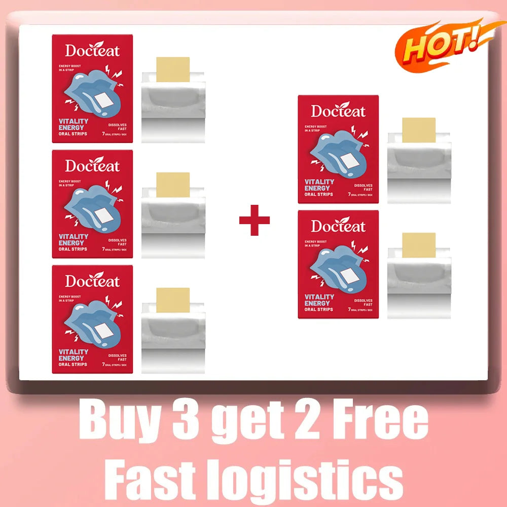 Tidesmit Men's Vitality Energy soluble oral strips, mild formula to enhance and maintain daily body energy.