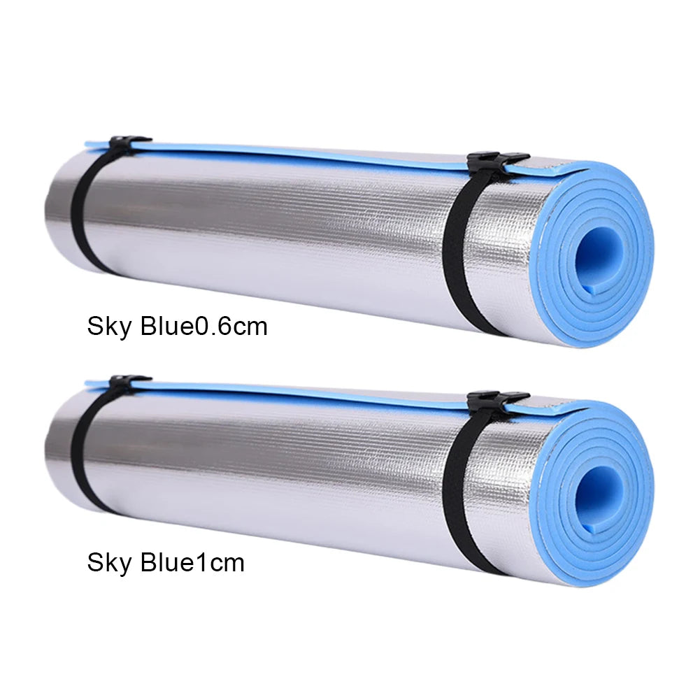 Waterproof Yoga Mat Moisture-proof Yoga Mat Thickened Aluminum Membrane Exercise Mat  for Yoga Pilates Fitness with Bandage