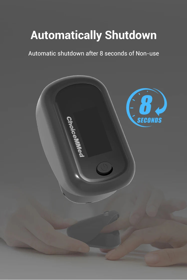 ChoiceMMed Portable Medical Finger Pulse Oximeter Blood Oxygen Saturation Meter Heart Rate SpO2 PR LCD Oximetro De Dedo Monitor