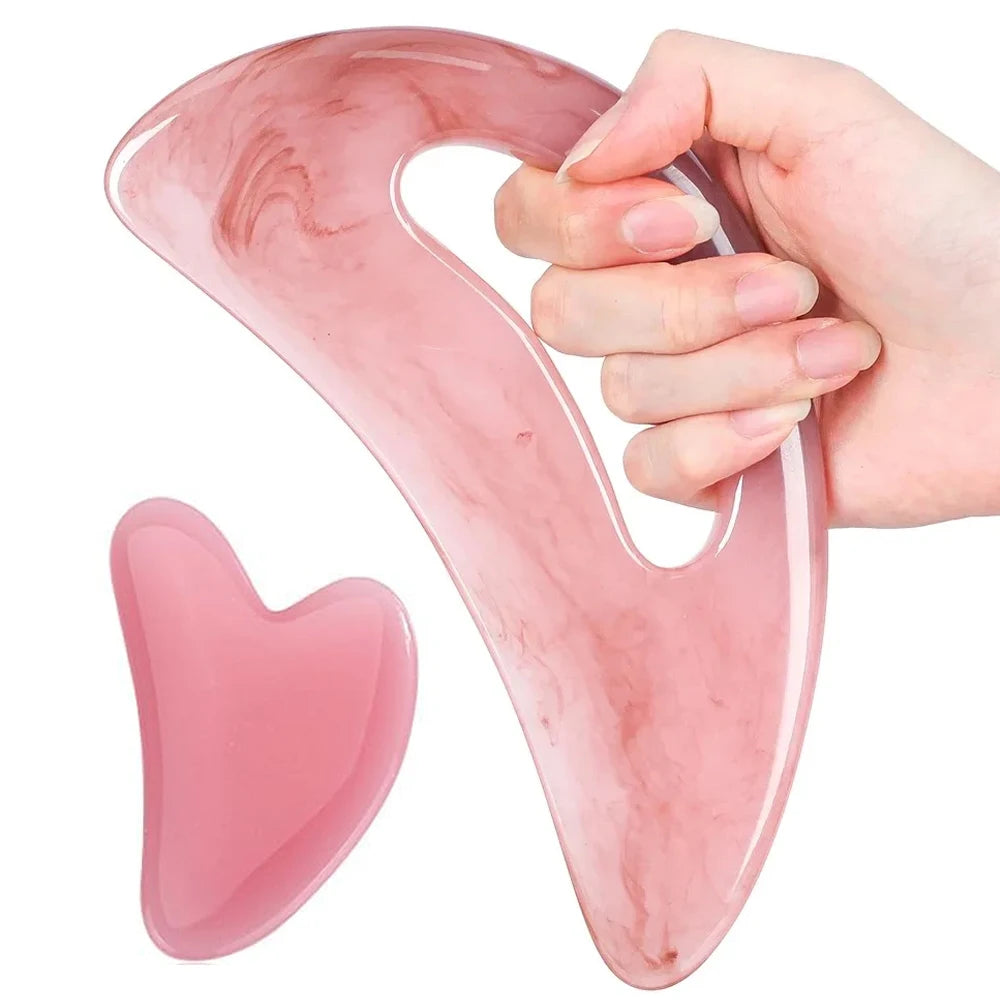 Gua Sha Massage Tool for Lymphatic Drainage & Body Sculpting | Tidesmit Body Shaping Massage Equipment Pink Set Tidesmit