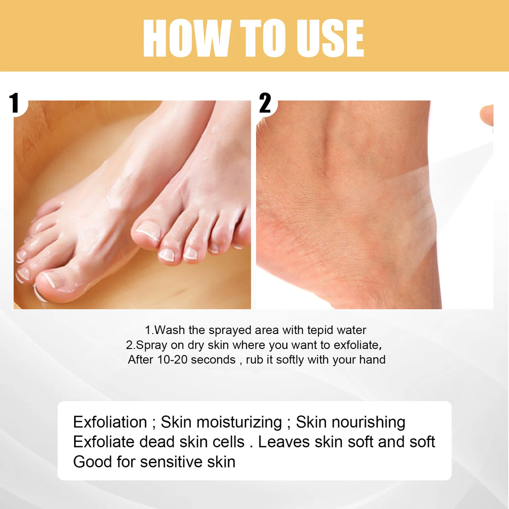 Foot Exfoliating Spray | Professional Callus Remover & Moisture Lock Scrubs Treatments Tidesmit