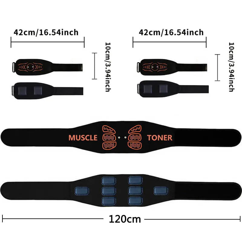 Abdominal Toning Belt - Muscle Training & Fitness Tool - Tidesmit Relaxation Treatment Tidesmit