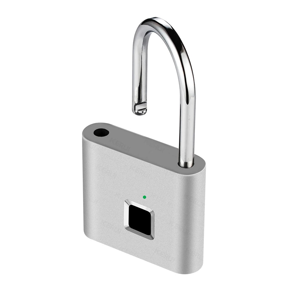 KERUI Fingerprint Lock Keyless USB Charging Smart Padlock Anti-theft Zinc Waterproof Door Lock 0.2sec Unlock Portable Door Lock