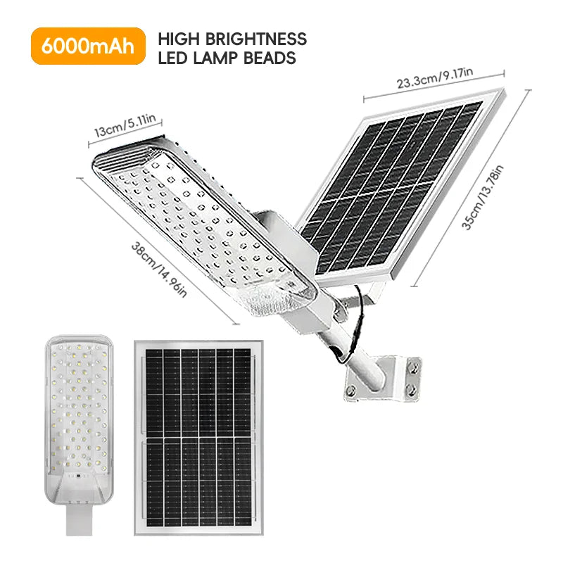 A set of 4000mAh/6000mAh outdoor solar street lamps, commercial area lighting, wall lamps, with motion sensor and remote control