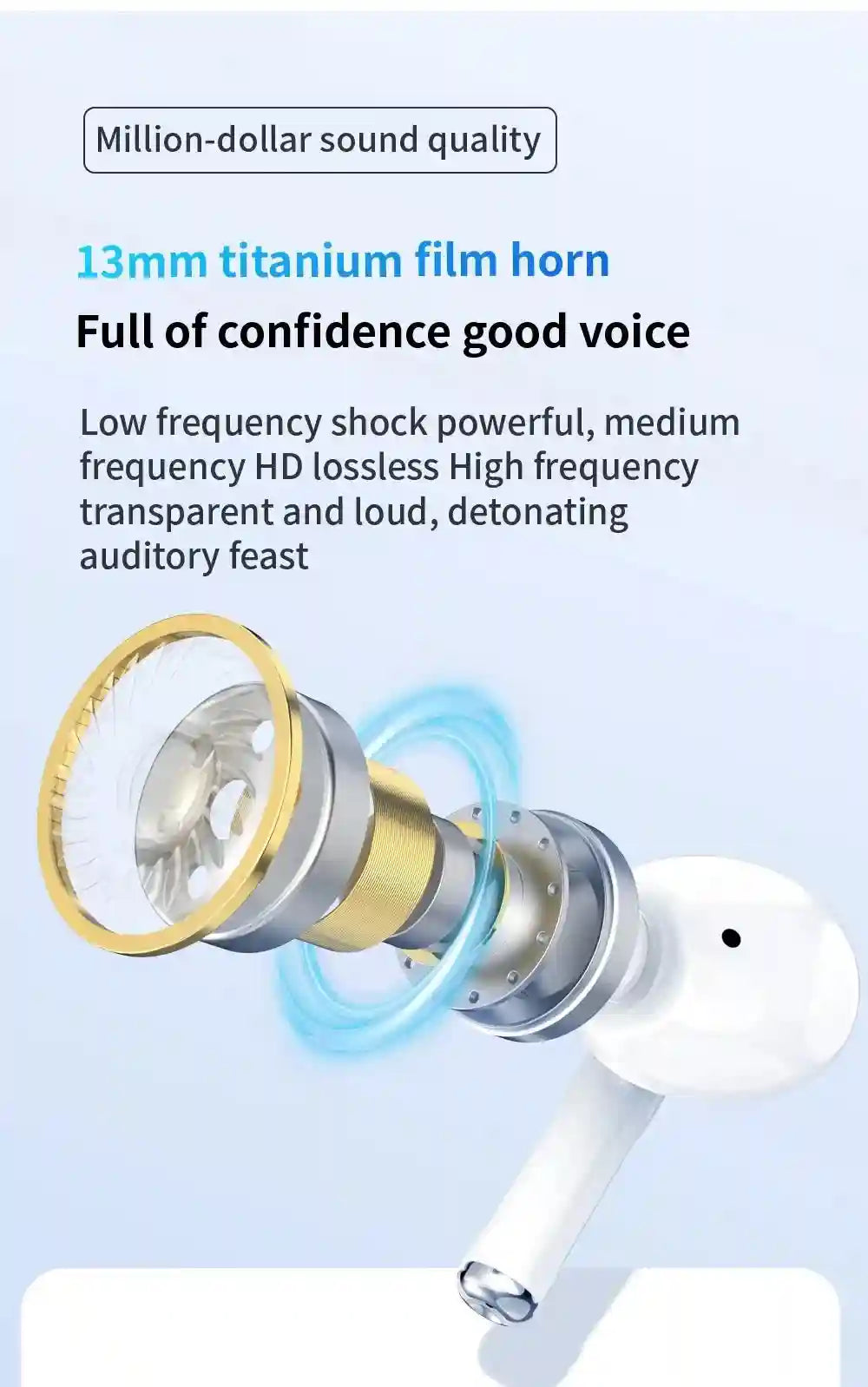 Tidesmit Wireless Bluetooth Earbuds with Active Noise Cancellation (ANC) Tidesmit