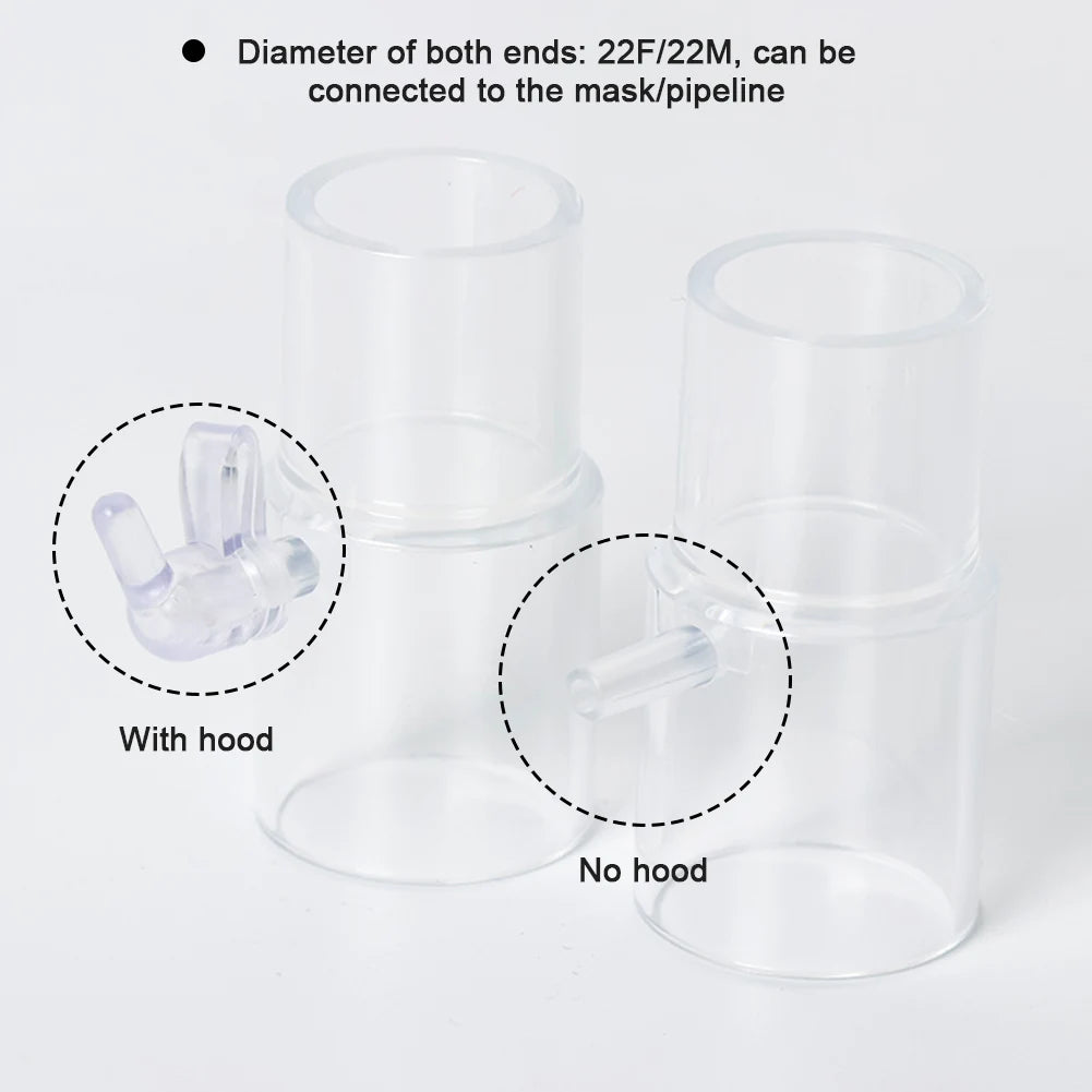 1pc CPAP Oxygen Connector Tube TEE Oxygen Generator Nask Mask CPAP Mask Connector Anti Snoring Breathing Mask Accessories