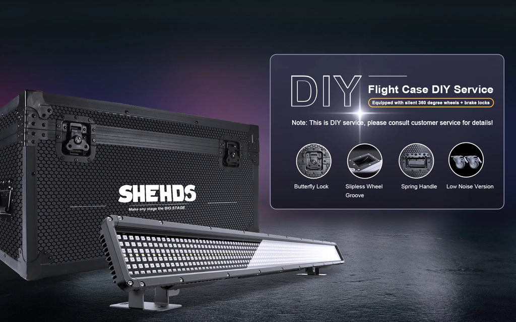 SHEHDS Waterproof IP65 LED 250W 16-Pixel Strobe Light Spliced Wash Pixel Mapping Effect for DJ Disco Theater Outdoor Christmas
