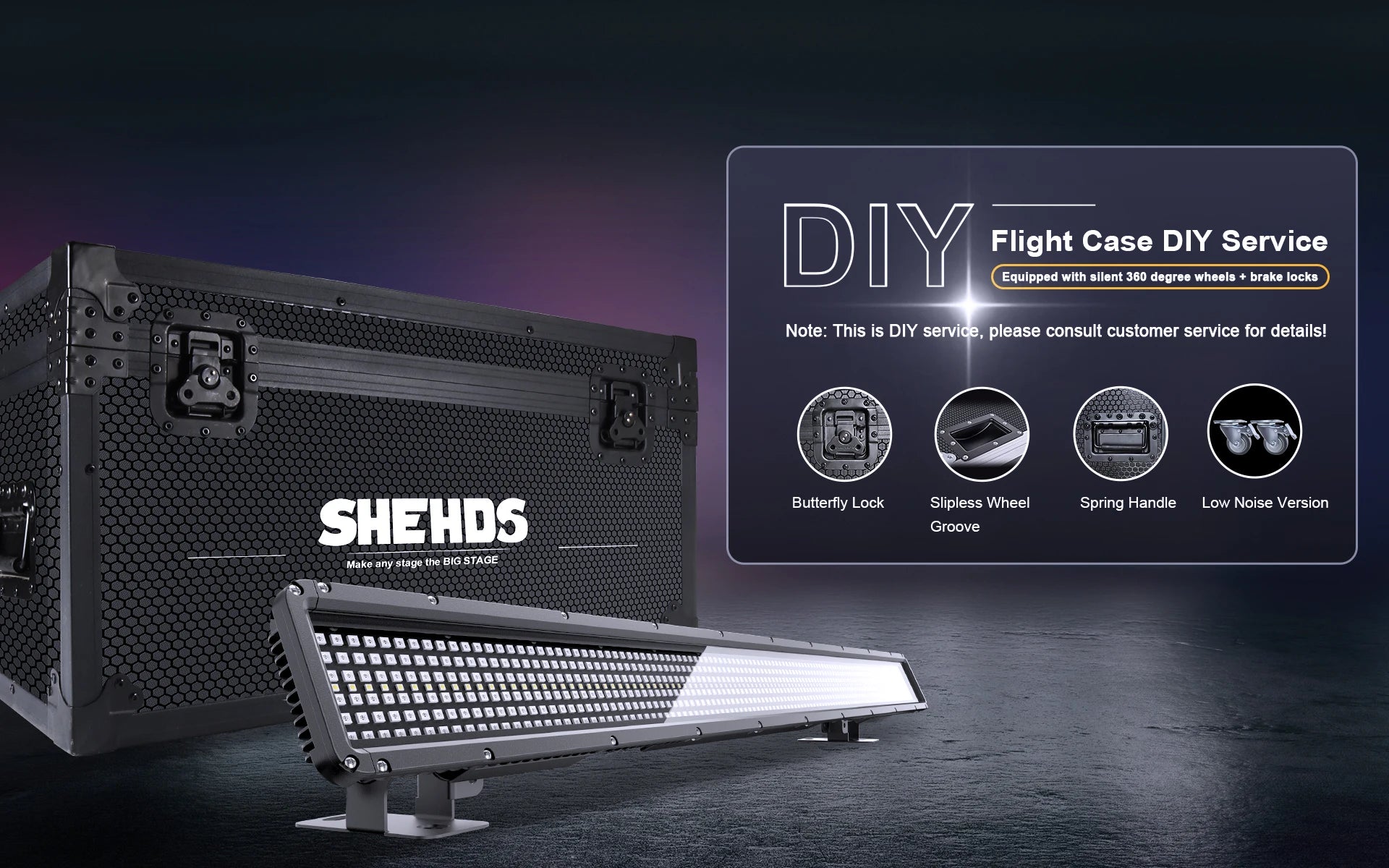 SHEHDS Waterproof IP65 LED 250W 16-Pixel Strobe Light Spliced Wash Pixel Mapping Effect for DJ Disco Theater Outdoor Christmas