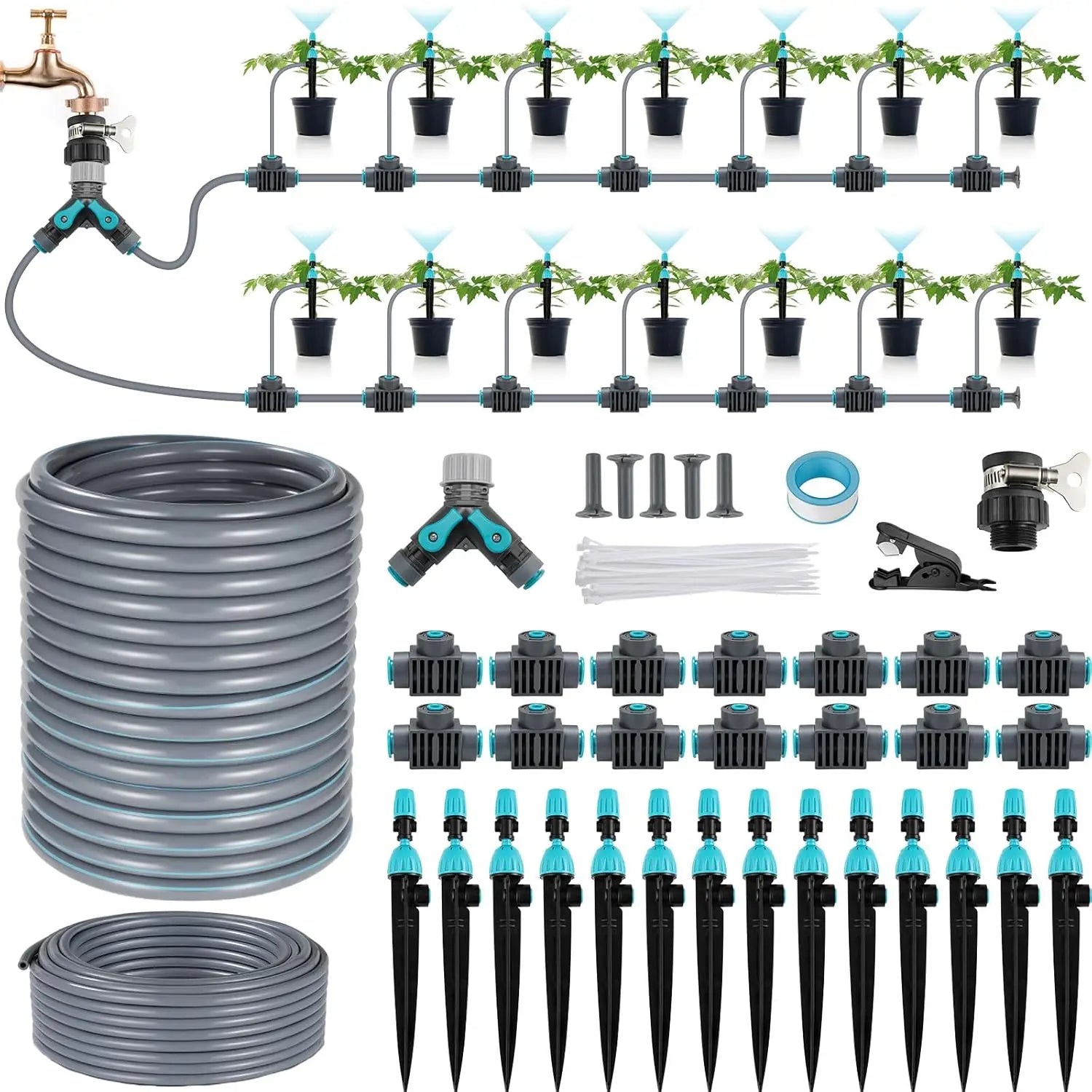 20/30M DIY Drip Irrigation System Automatic Watering System Garden Hose Micro Drip Garden Watering Kits Adjustable Drippers