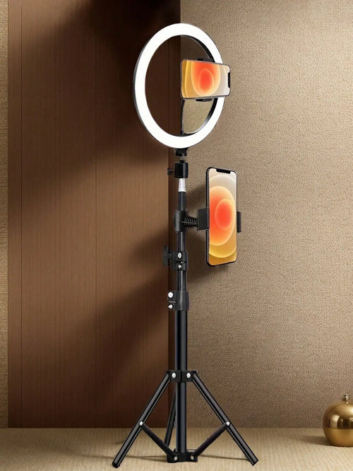 10-Inch LED Ring Light with Tripod Stand - Adjustable Color Temp black Tidesmit