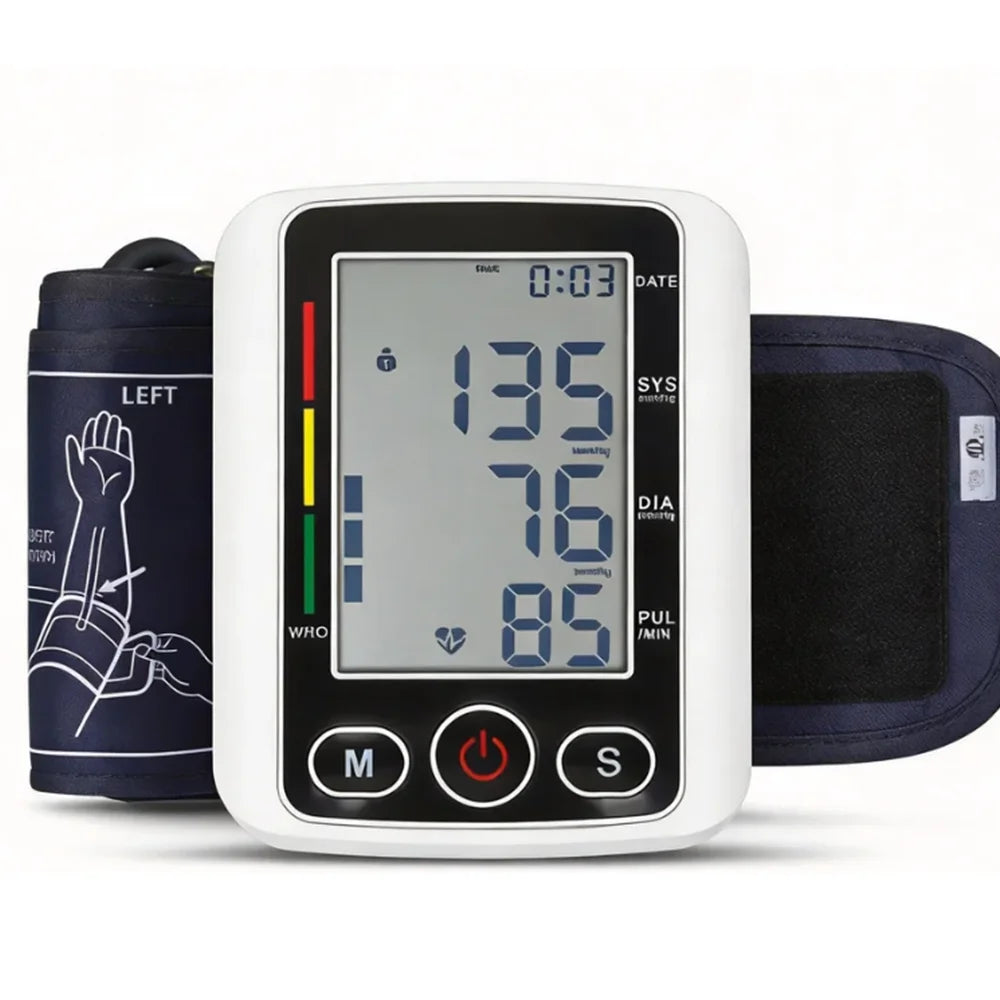 Digital Sphygmomanometer Medical Health Detector Home Upper Arm Blood Pressure Measur Adult kid Pulse Monitor sphygmomanometer