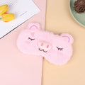 1PCS Plush Cute Grey Cat Eye Mask Sleeping Mask Eye Shade Cover Blindfold Eyeshade Eyepatch Suitable for Travel Home Gift