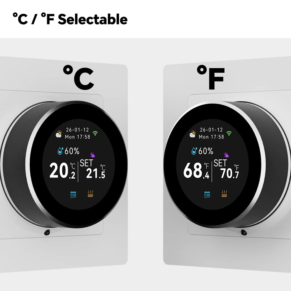 Tuya WiFi Smart Knob Thermostat for Electric Floor Heating Water/Gas Boiler Heating Thermoregulator Support Alexa Google Home