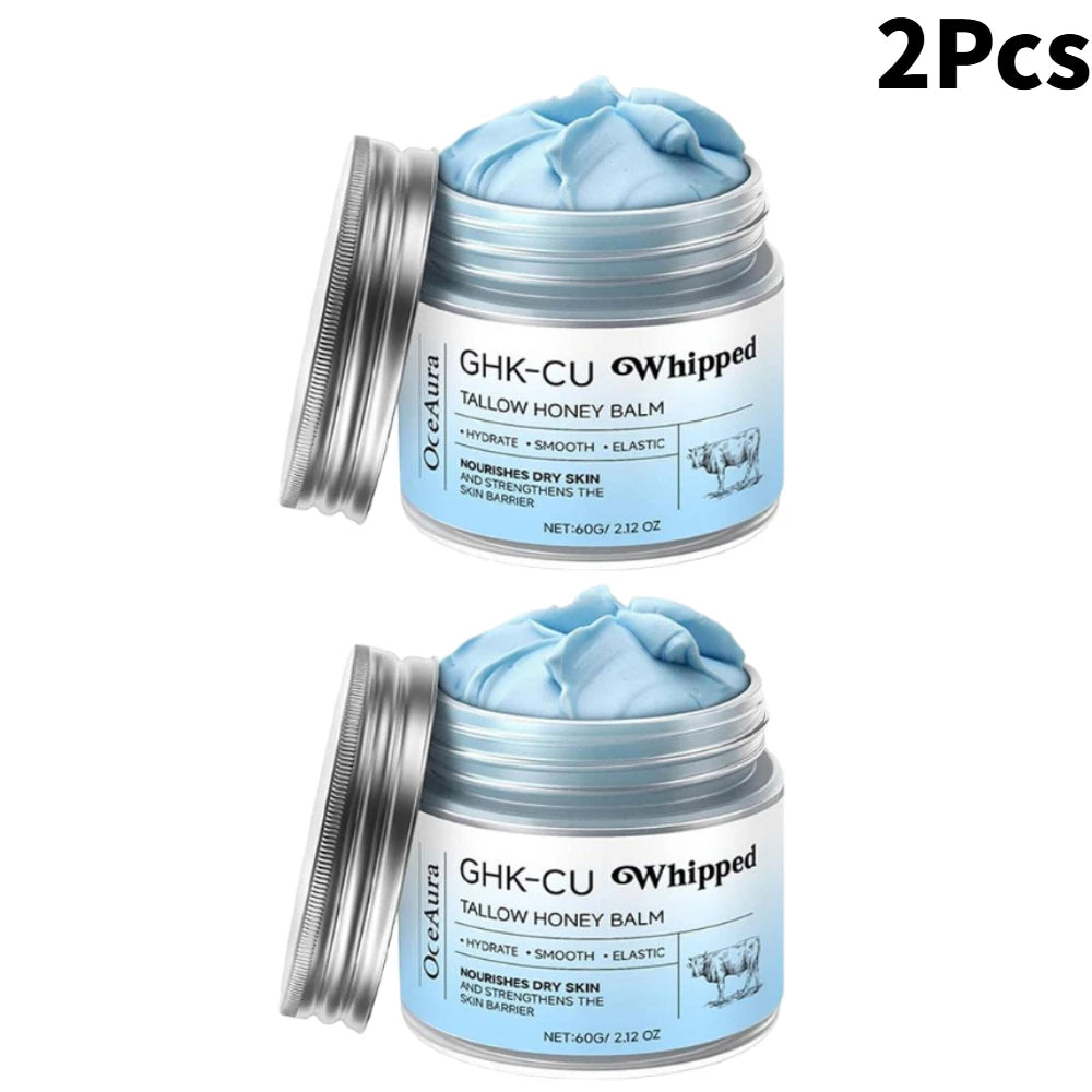 GHK-Cu Blue Tallow Honey Balm Cream, Deep Skin Repair & Barrier Protection, Perfect for Dry, Sensitive & Aging Skin Care