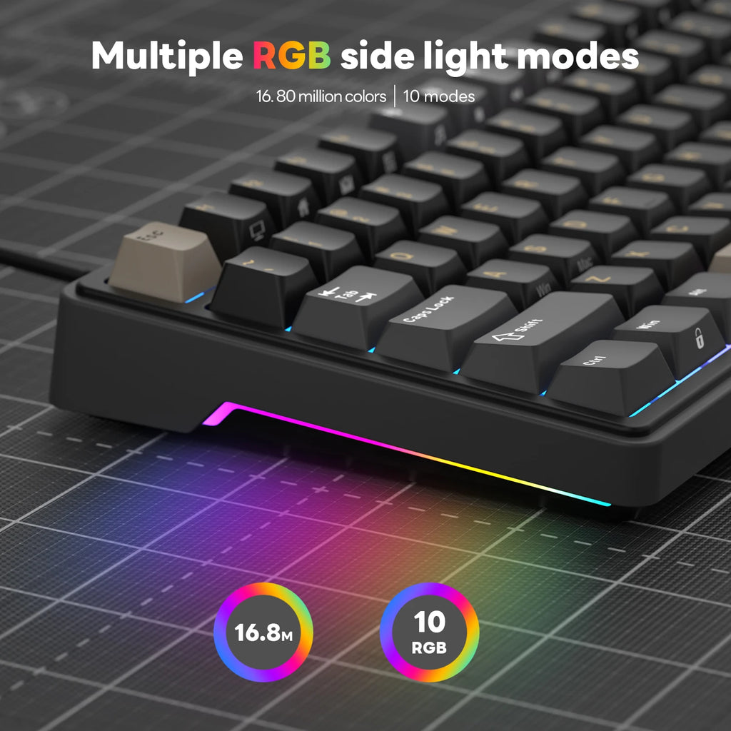 RK Royal Kludge RK R87Pro Gasket Wired Gamer Keyboard Hot-swappable 88 Keys Mechanical Keyboard 88% RGB Backlit With PBT Keycaps