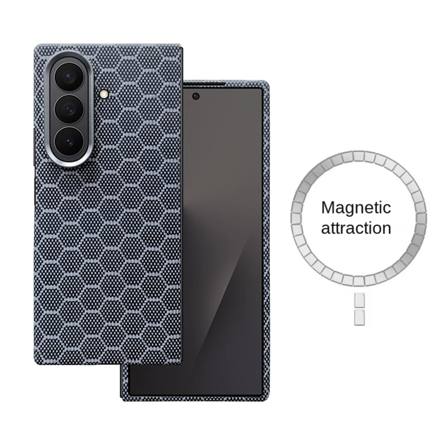 Samsung Galaxy Z Fold 7 Aramid Fiber Case - Slim Magnetic Protection Honeycomb Tidesmit