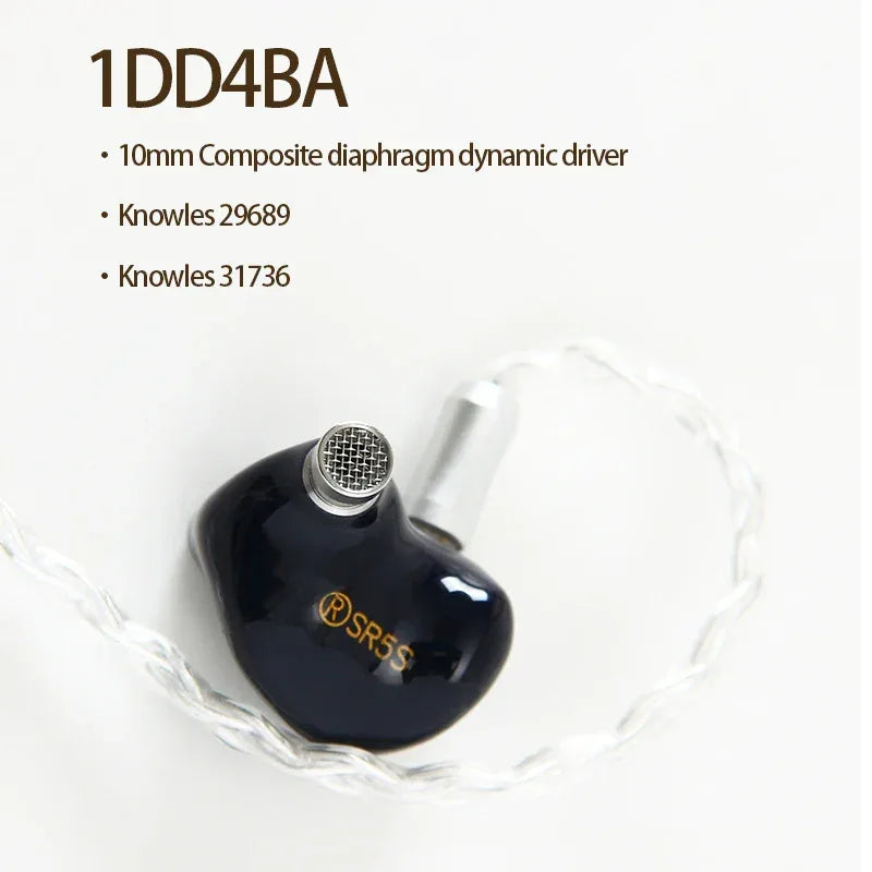 Sound Rhyme SR5S 5-Driver Hybrid HiFi In-Ear Monitors by Tidesmit Tidesmit