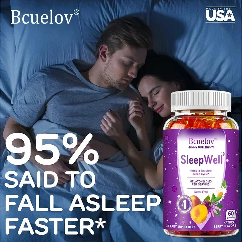 Melatonin Gummies 3 Mg - Fall Asleep Naturally, Fight Insomnia, Support Immunity, Improve Rest Quality and Sleep Cycles