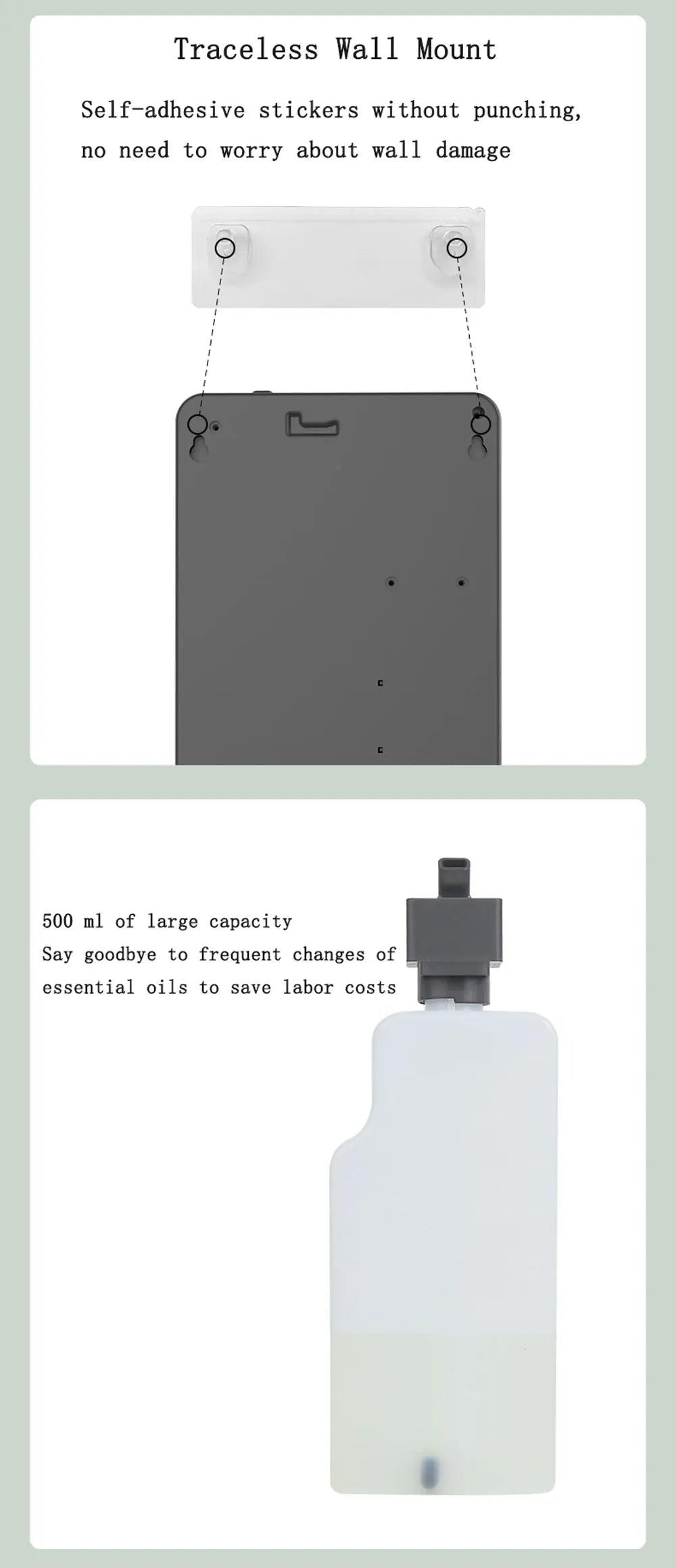 Smart Aroma Diffuser Wall Mounted Essential Oil Diffuser  APP Control Fragrance Diffuser Big Coverage Scent Machine Hotel Home