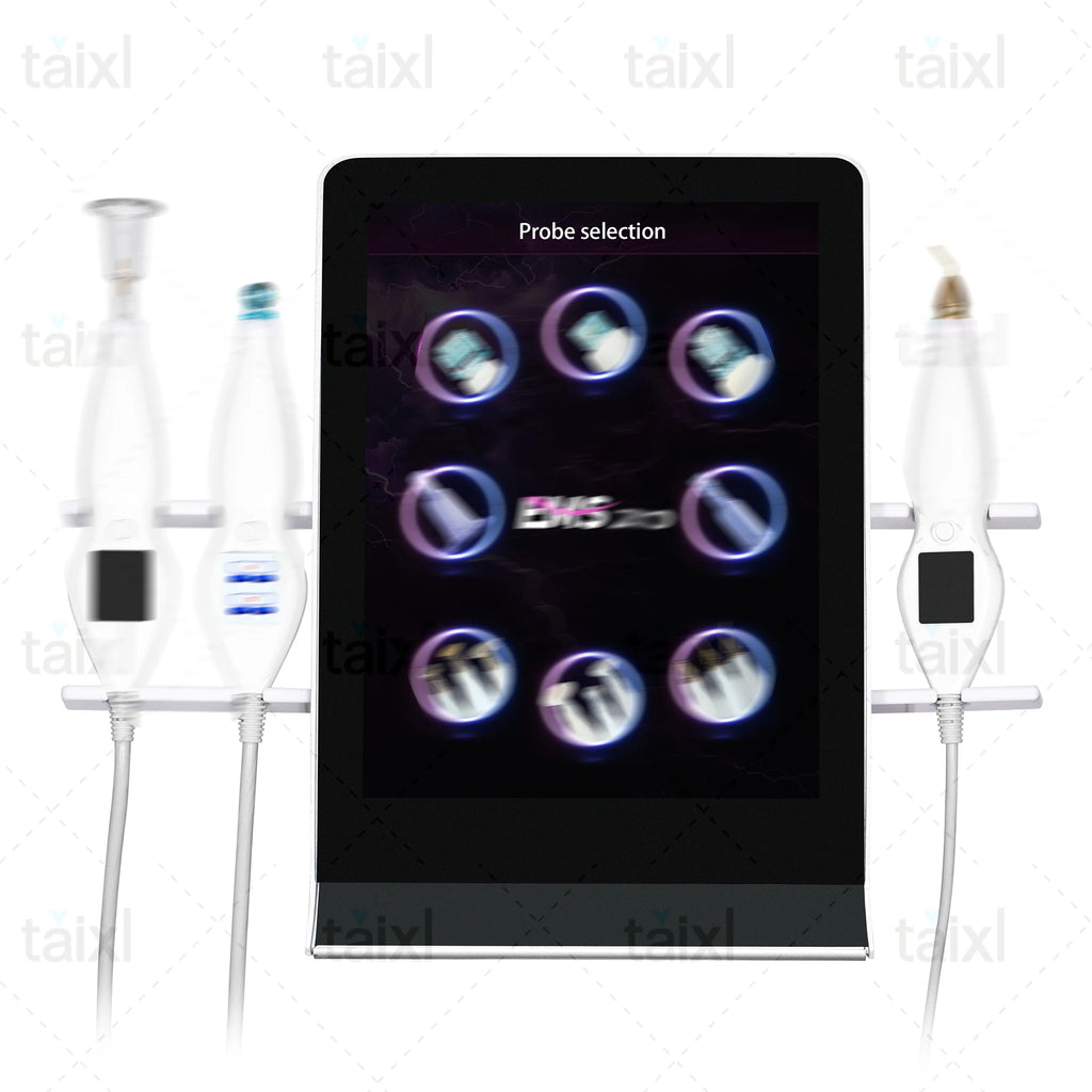 Tidesmit 8-in-1 medical grade plasma therapy device showing adjustable hot and cold facial pigmentation settings